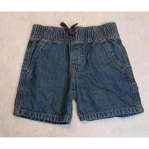 Falls Creek Denim Shorts Kids Size 3T Slip On Elastic Waist Soft Lightweight - Picture 1 of 5